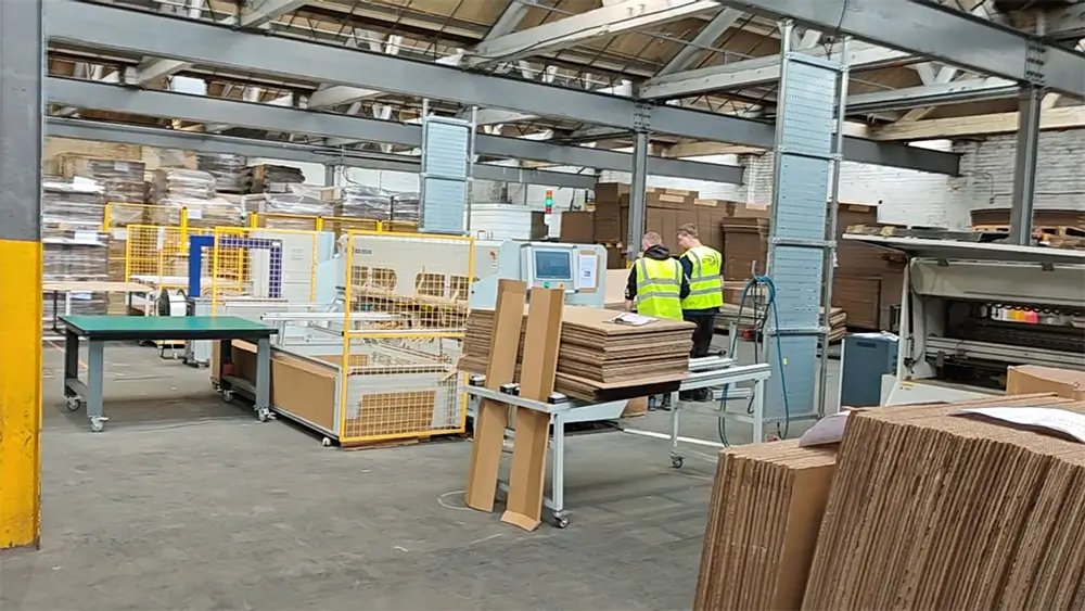 Three AOPACK box making machines at ASC Direct in the UK