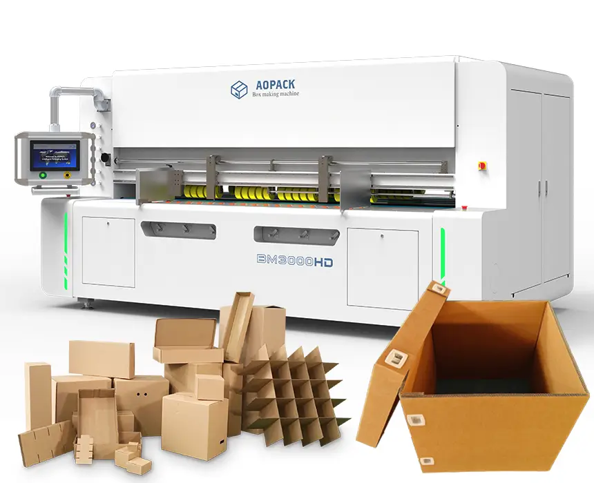 BM3000-HD corrugated box making machine in operation