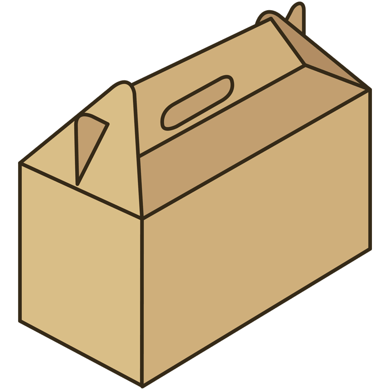 FEFCO 0217 Gable Box with Handle FEFCO 0217 Gable Box with Handle