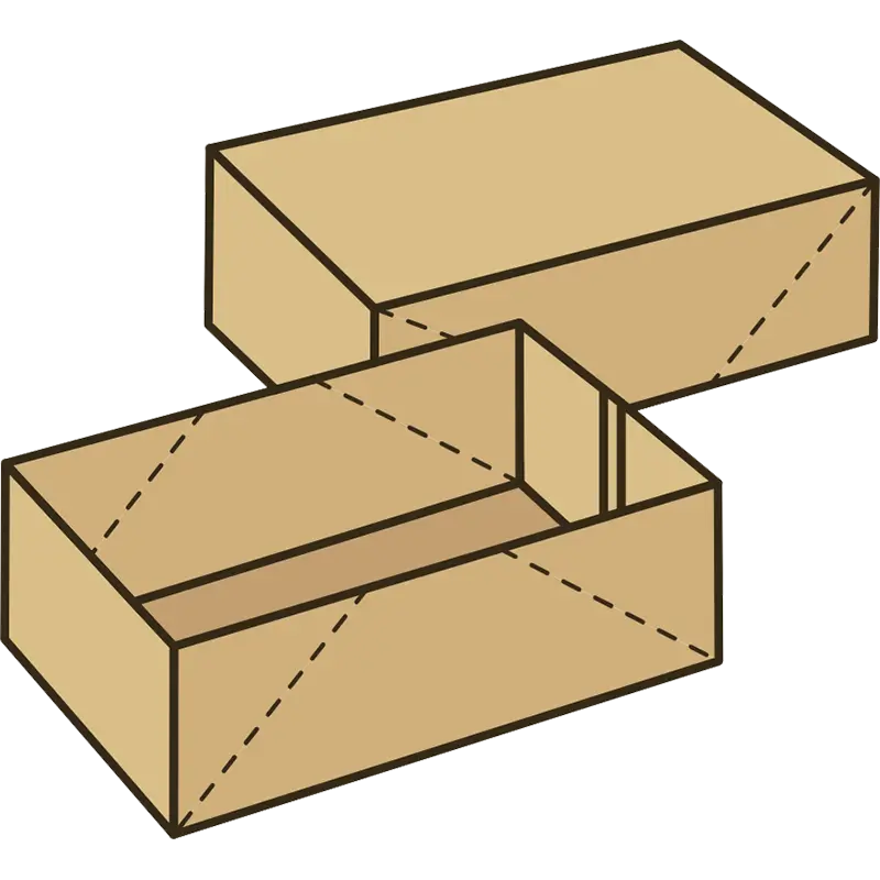 FEFCO 0303 Telescope Box with Folding Corners FEFCO 0303 Telescope Box with Folding Corners