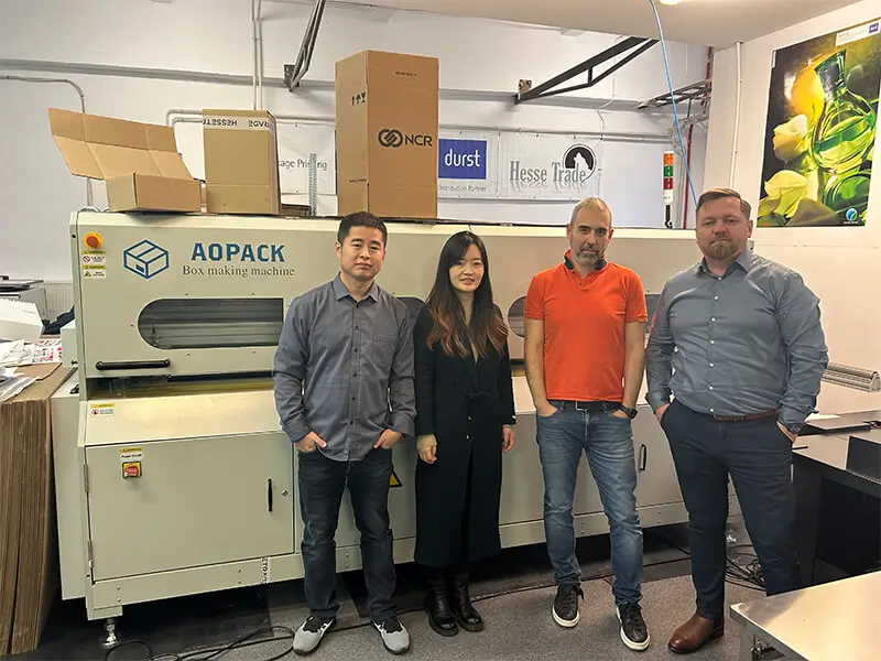 Aopack box making machine customer case 