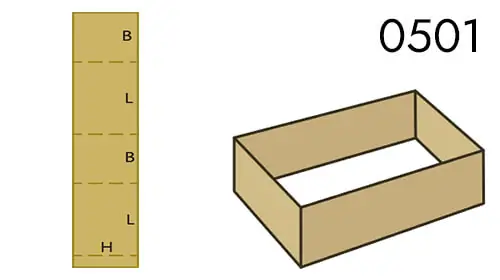 fefco 0501 cardboard box type Fefco 0501 cardboard box type
