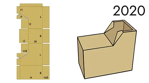 fefco 2020 cardboard box type Style 2020 cardboard box type